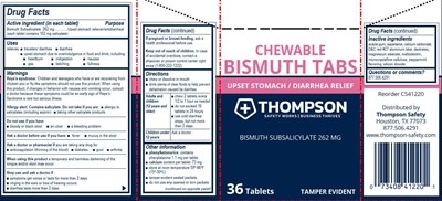 Thompson BismuthTabs CS41220 6-8-21 Label 8-11-21.jpg Tompson - Thompson BismuthTabs CS41220 6 8 21 Label 8 11 21